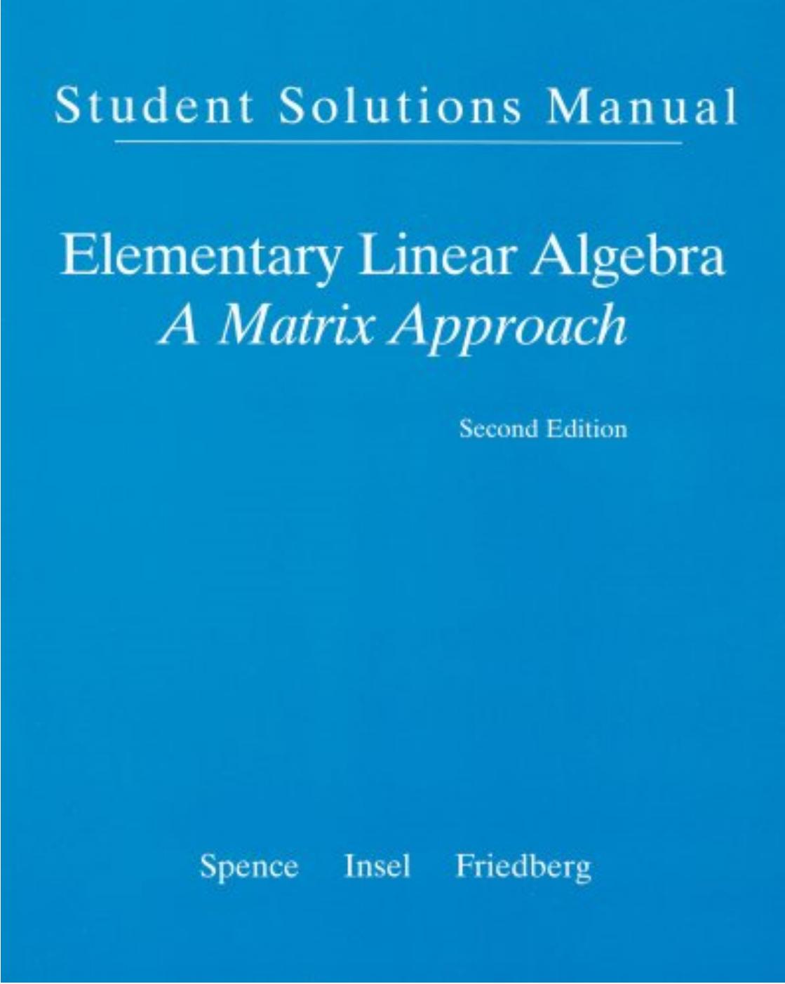 Introduction To Linear Algebra 5th Edition Johnson Solutions PATCHED